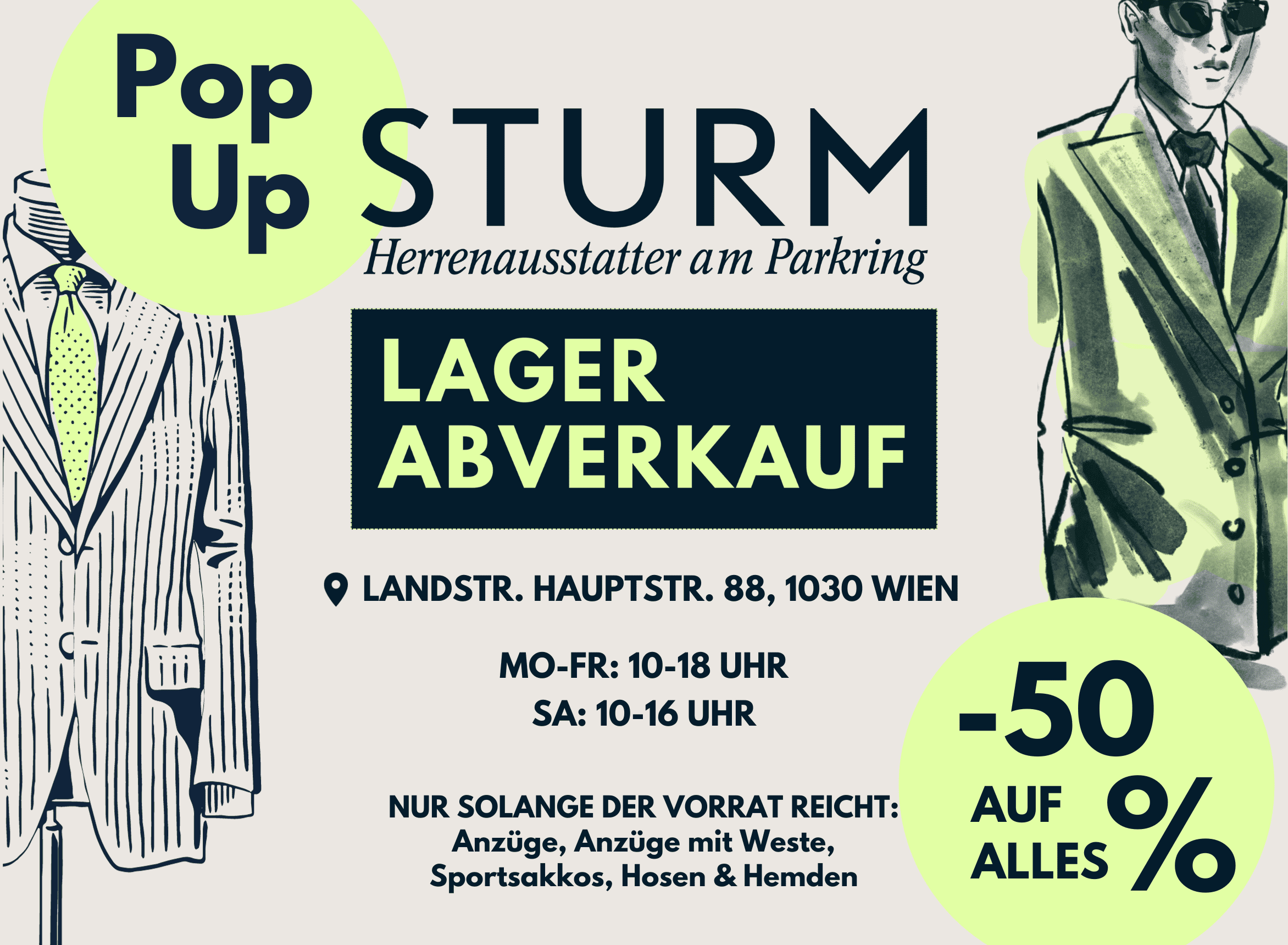 Lagerabverkauf Anzüge Wien